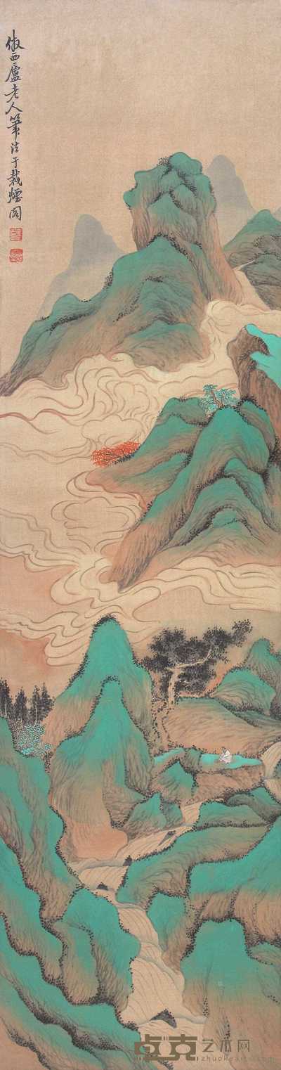 马良 山水 立轴 123×50cm